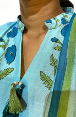 Soft hue blocks- Blue 498B