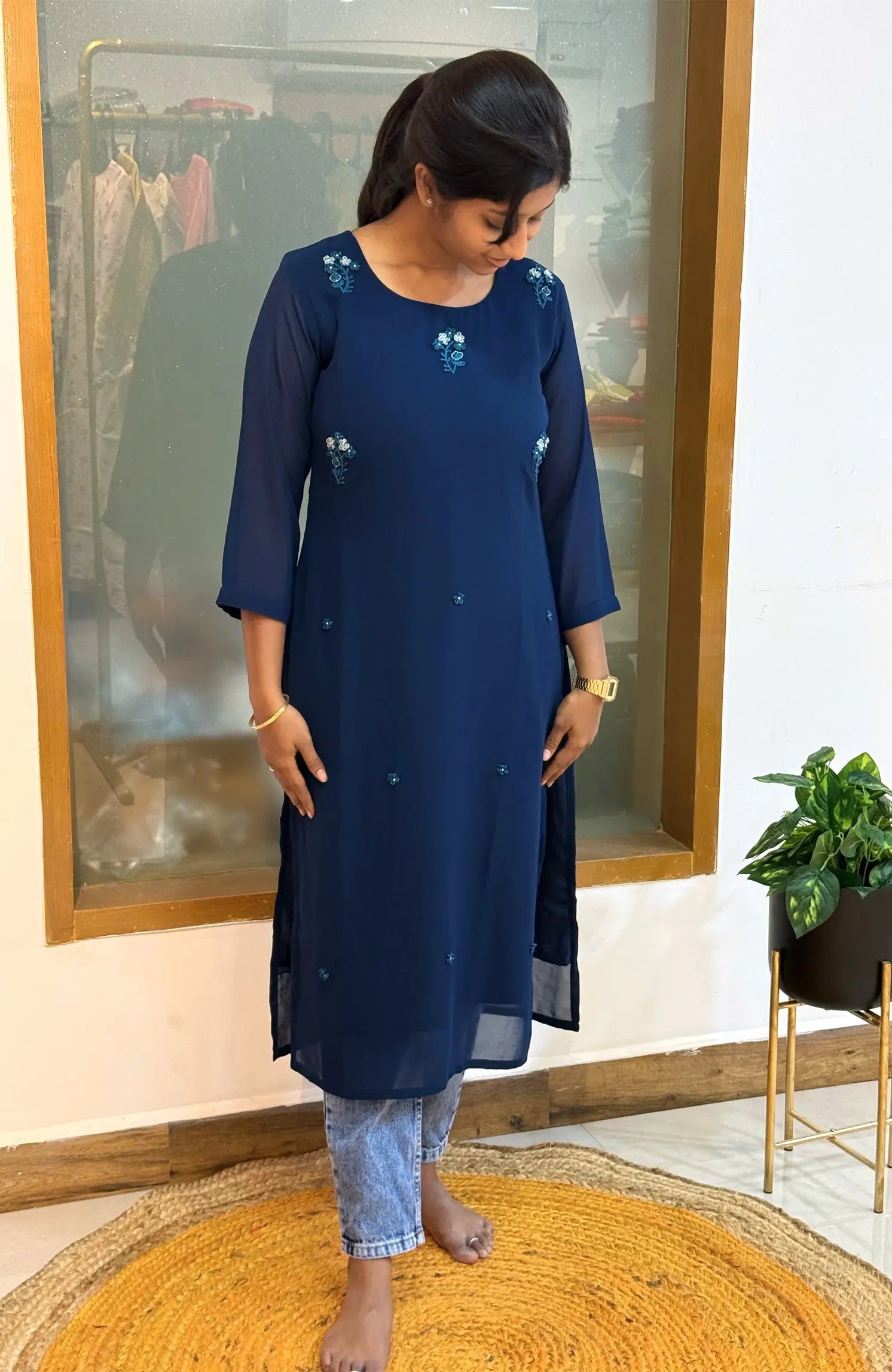 Blue georgette 572TB