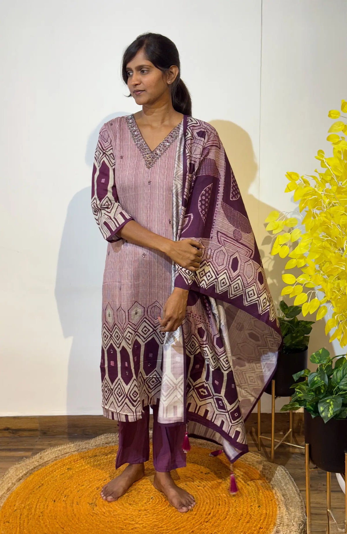 Geometric fantasy- Magenta 505B